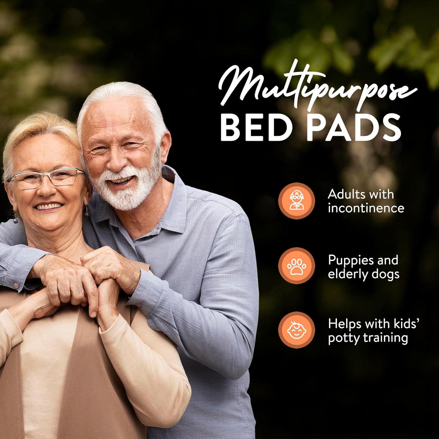 image:imageInspire 46 Count 36 x 36 Ultra Absorbent Underpads for Incontinence Waterproof Bed Pads Leakproof Quick Drying Hospital Bed Pads Disposable Adult Mattress Protector XXL Chucks Pads36 x 36 Pack of 46