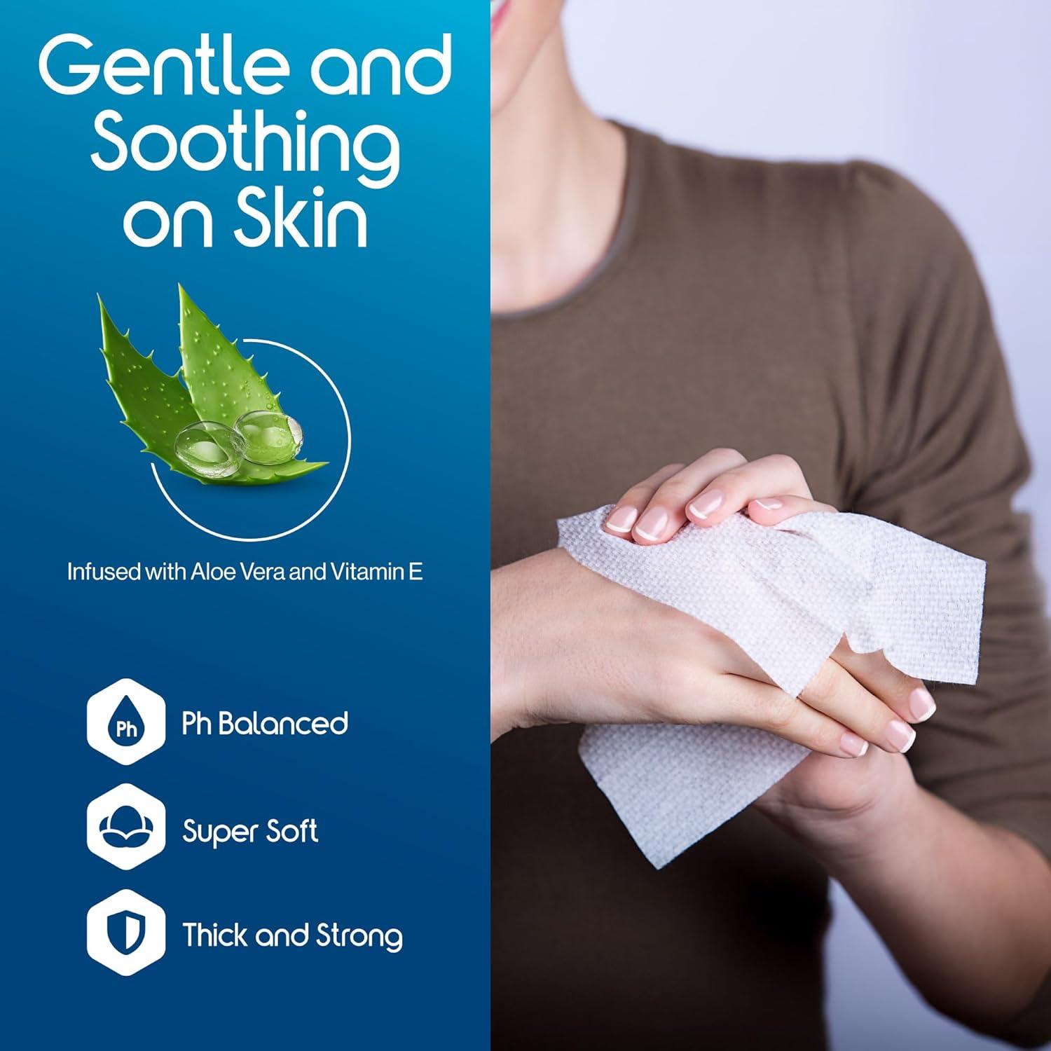 image:imageInspire Adult Wet Wipes Wash Cloths Adult Wipes for Incontinence amp Cleansing for Elderly 8x12 200 count1 Count Pack of 50