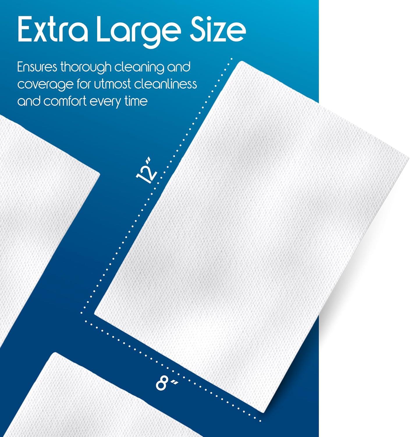 image:imageInspire Adult Wet Wipes Wash Cloths Adult Wipes for Incontinence amp Cleansing for Elderly 8x12 200 count1 Count Pack of 50
