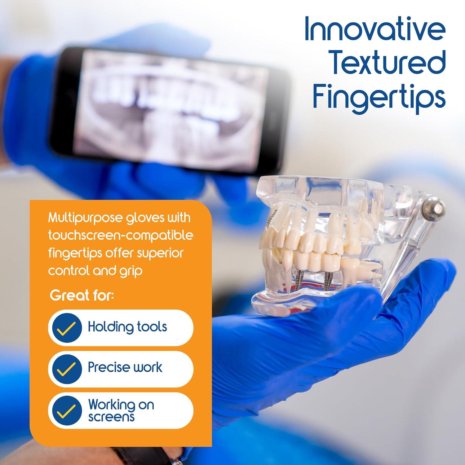 image:imageInspire Black Nitrile Disposable Gloves 45 Nitrile Disposable Safety Medical Cooking Cleaning Black GlovesLarge