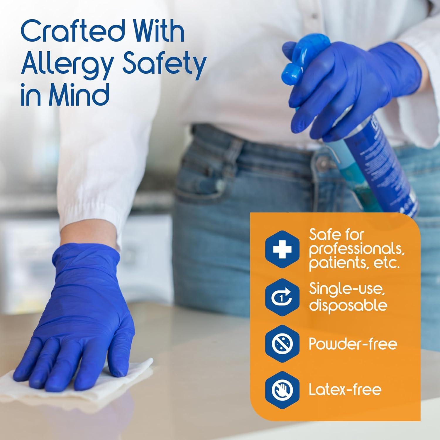image:imageInspire Black Nitrile Disposable Gloves 45 Nitrile Disposable Safety Medical Cooking Cleaning Black GlovesLarge