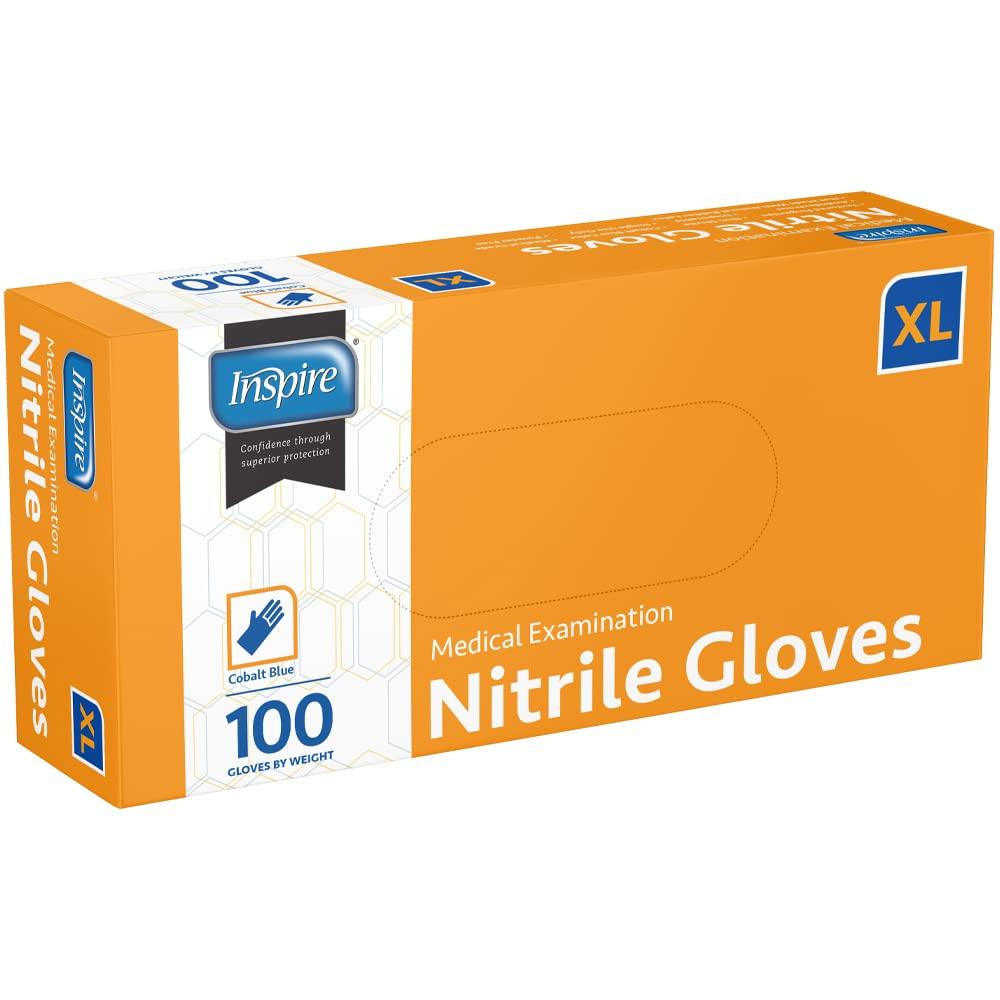 image:imageInspire Black Nitrile Disposable Gloves 45 Nitrile Disposable Safety Medical Cooking Cleaning Black GlovesXLarge