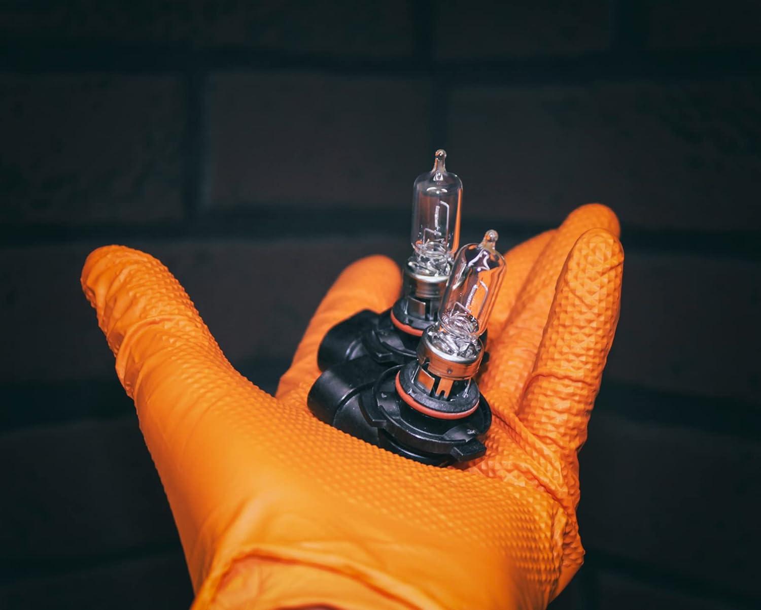 image:imageInspire HEAVY DUTY ORIGINAL Stretch Nitrile Black Gloves Disposable Latex Free Food Mechanic 6mil Black or 8 Mil Orange8mil Orange