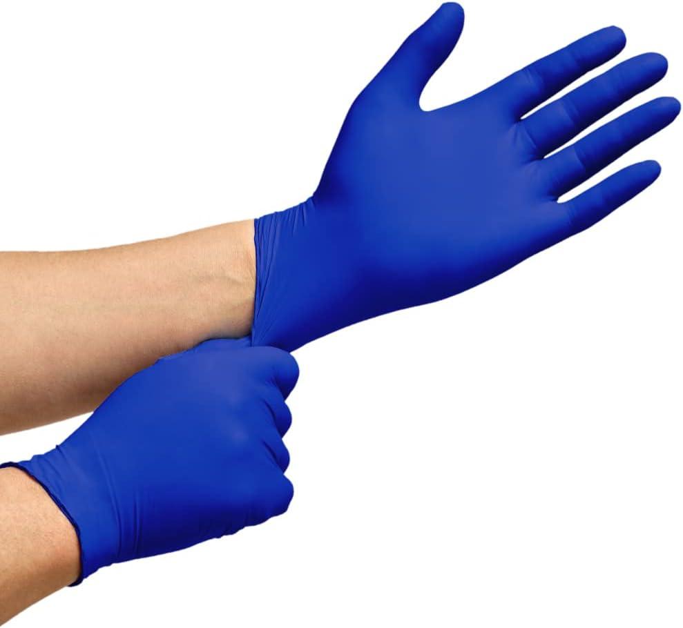 image:imageInspire Nitrile Exam Gloves The Original Quality Stretch Nitrile Cobalt Blue 45 Gloves Disposable Latex Free Medical EMTCobalt Blue