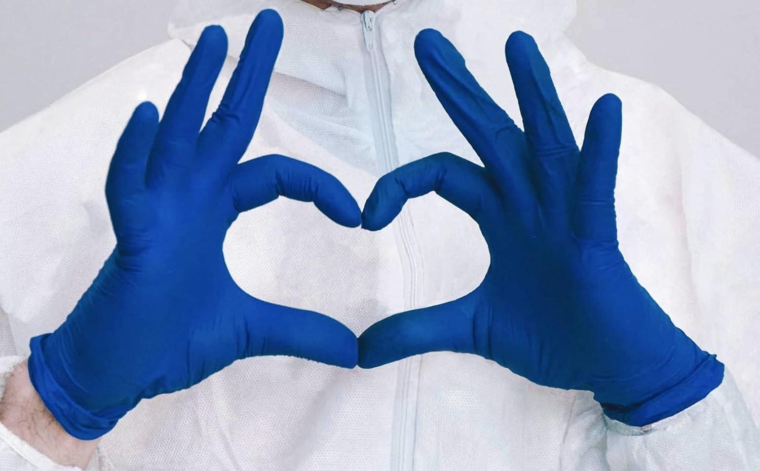 image:imageInspire Nitrile Exam Gloves The Original Quality Stretch Nitrile Cobalt Blue 45 Gloves Disposable Latex Free Medical EMTCobalt Blue
