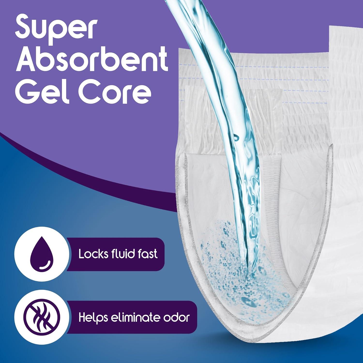 image:imageInspire Protective Underwear for Men and Women Adult Diapers for Bowel Incontinence Disposable Underwear for Women and Men 4 Bags of 18 72 Total LargeExtra Large
