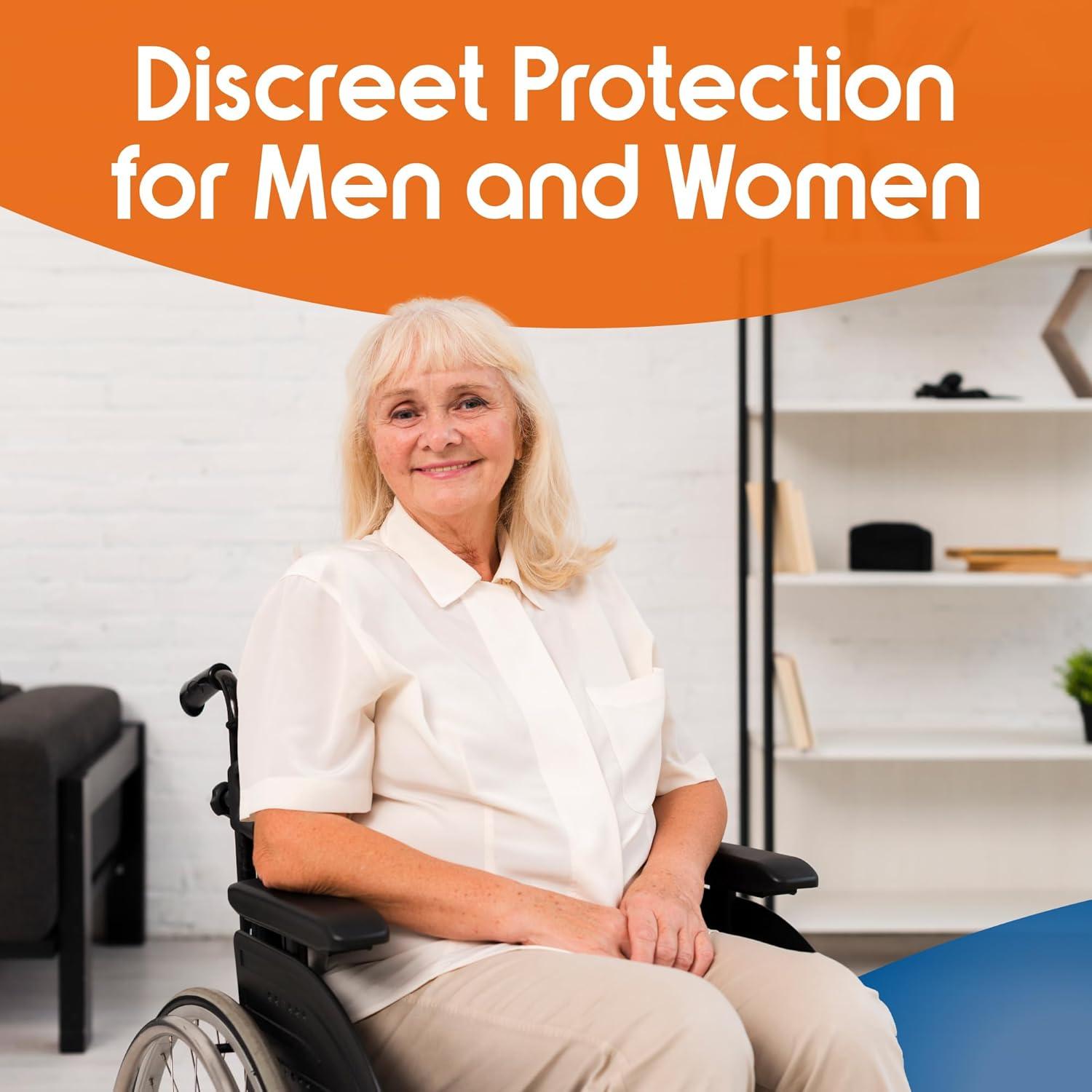 image:imageInspire Protective Underwear for Men and Women Adult Diapers for Bowel Incontinence Disposable Underwear for Women and Men 4 Bags of 18 72 Total LargeSmallMedium
