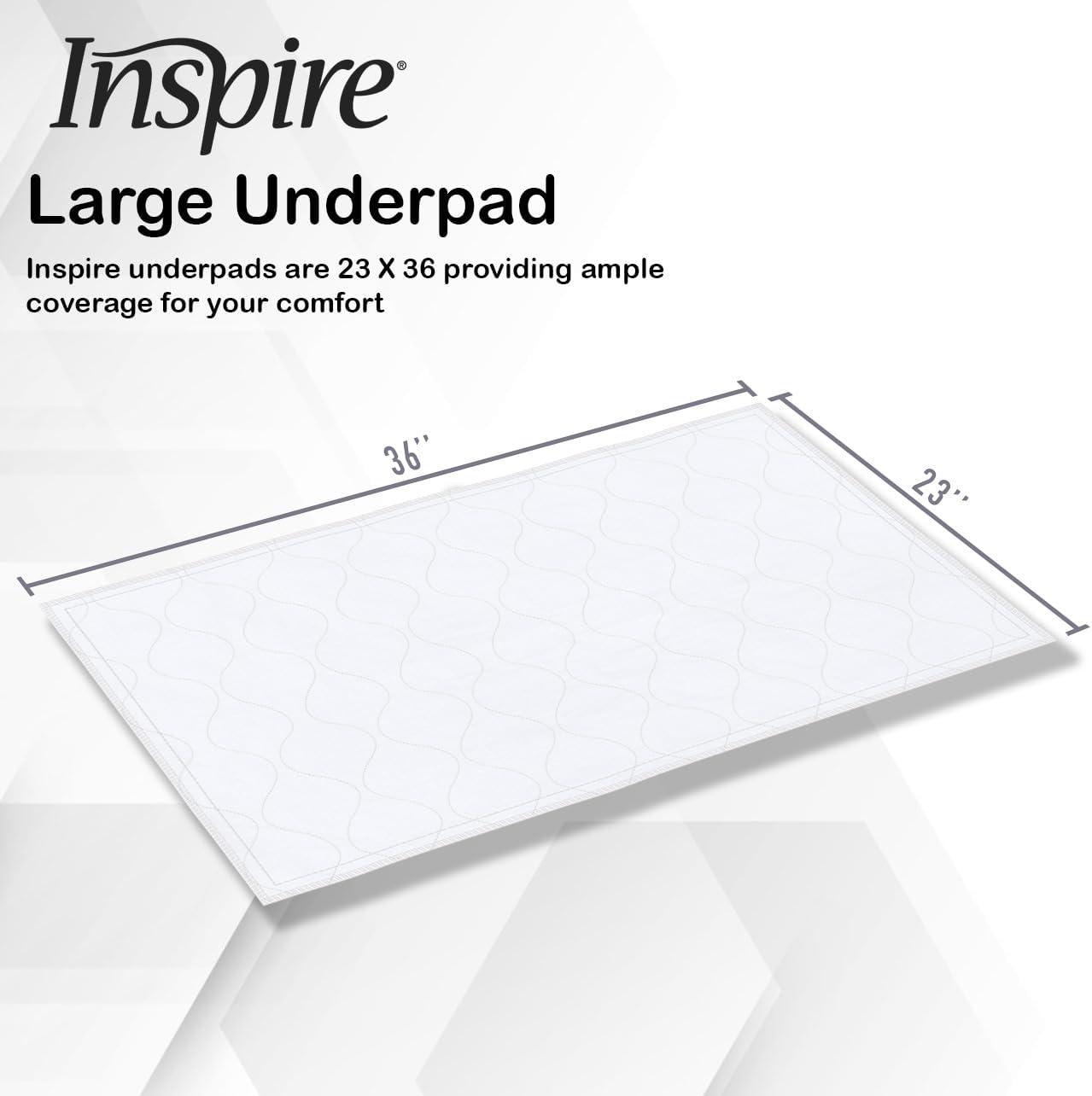 image:imageInspire Super and Ultra Absorbent Reusable Bed Pads 23 X 36 Reusable 3 Pack