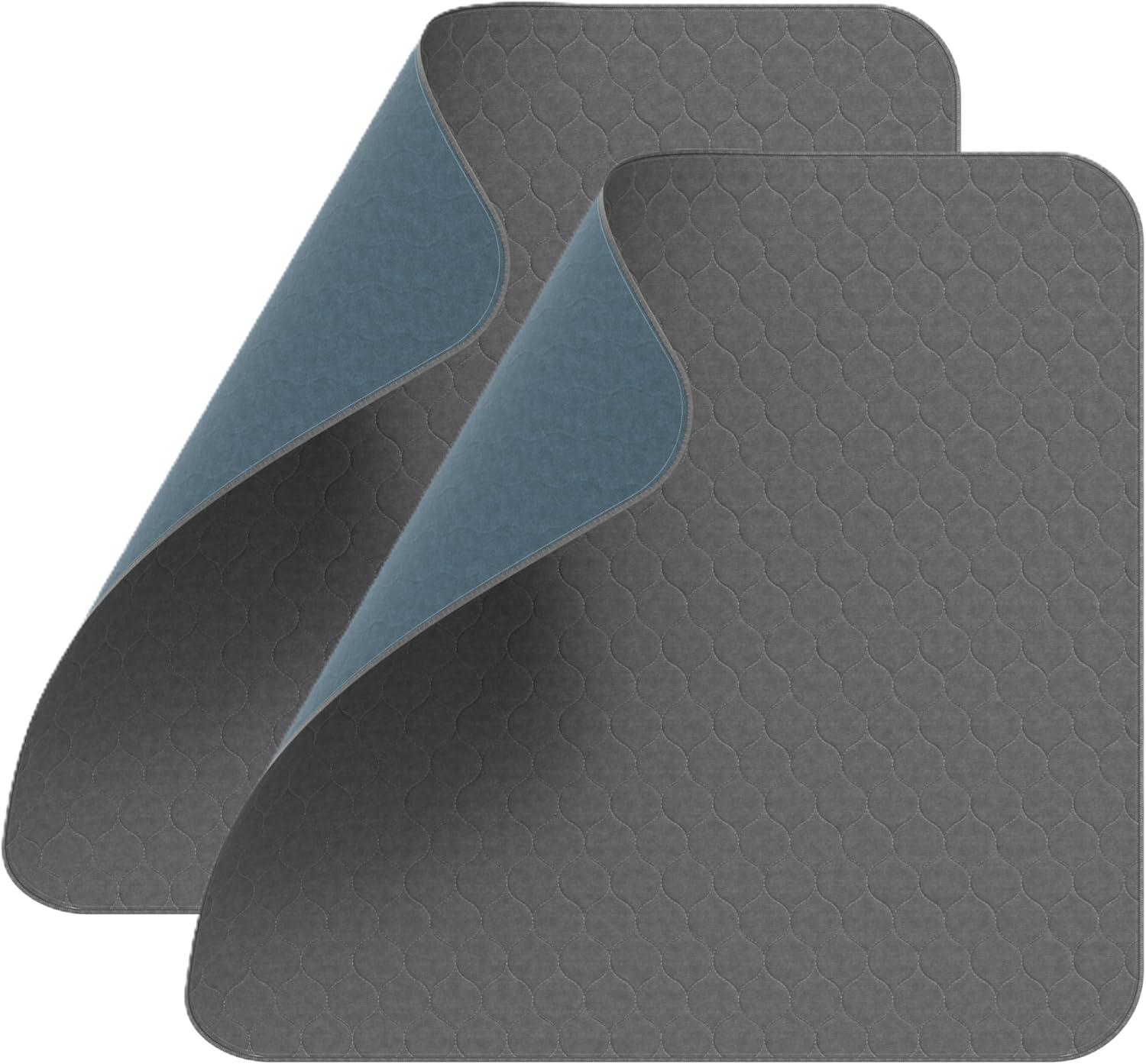 image:imageInspire Underpads Stain Hiding Gray Reusable Incontinence Bed Pads Waterproof Mattress Pad for Adults Babies and Dogs 34 X 36 4 Pack34 X 36 2 Pack