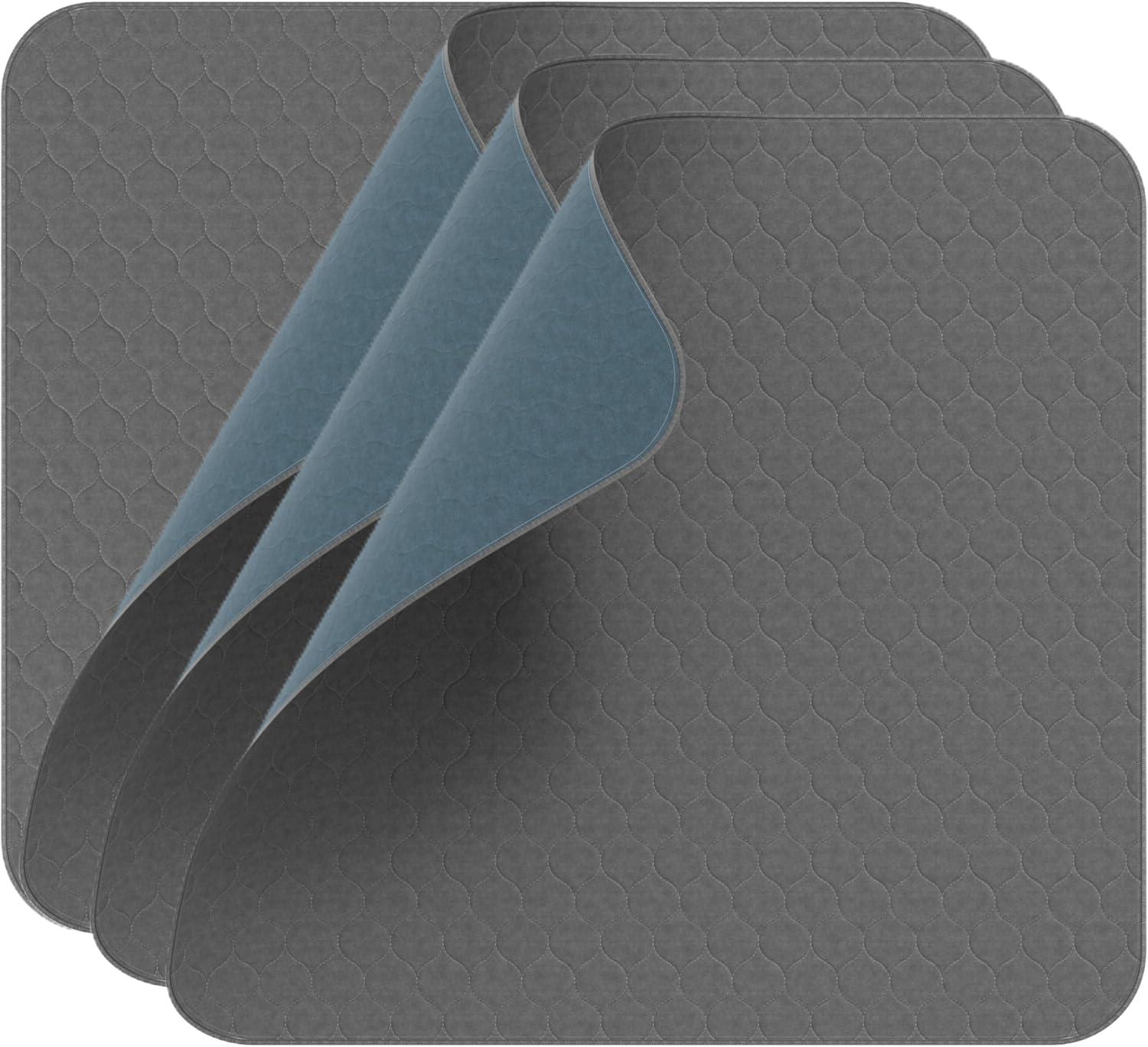 image:imageInspire Underpads Stain Hiding Gray Reusable Incontinence Bed Pads Waterproof Mattress Pad for Adults Babies and Dogs 34 X 36 4 Pack34 X 36 4 Pack