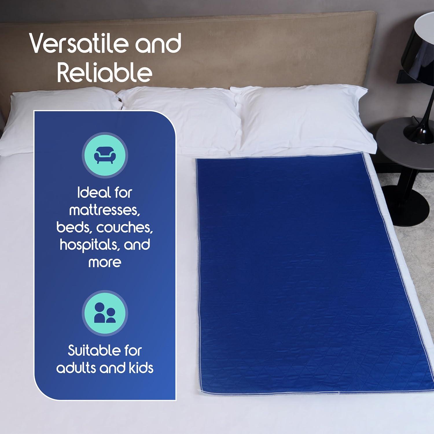 image:imageInspire Waterproof Chair Pad Dark Colored to Hide Stains 18 x 24  Quilted for Incontinence Washable for Adults and Kids Reusable Underpad34x54 Pack of 1