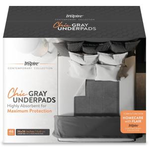 Inspire 46 Count 36” x 36” Ultra Absorbent Underpads for Incontinence Waterproof Bed Pads | Leakproof Quick Drying | Hospital Bed Pads Disposable Adult | Mattress Protector XXL Chucks Pads(36″ x 36″ Pack of 46)
