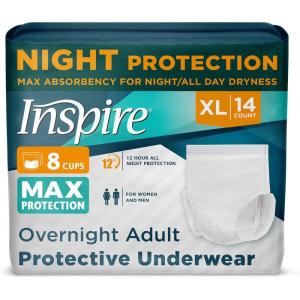 Inspire Adult Diapers Women or Men – MAX Absorbency | Our Most Absorbent and Dry, Incontinence Underwear for Women or Men | Leak Proof Diaper Overnight or Daytime for Heavy(XL (14 Count))