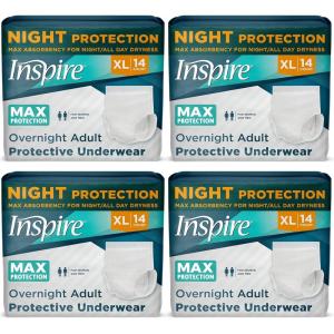 Inspire Adult Diapers Women or Men – MAX Absorbency | Our Most Absorbent and Dry, Incontinence Underwear for Women or Men | Leak Proof Diaper Overnight or Daytime for Heavy(XL (56 Count))