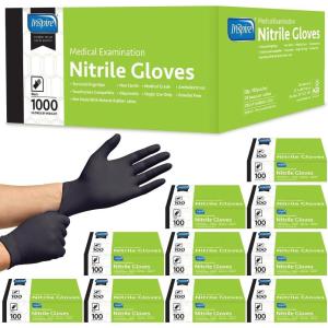 Inspire Black Nitrile Gloves | THE ORIGINAL Quality Black Gloves Disposable Latex Free | 4.5 Cooking(Nitrile)