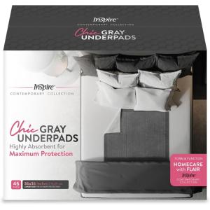 Inspire Extra Large Super Absorbent Disposable Bed Pads for Chronic Incontinence Ultra Thick and Absorbent Bed Pads Disposable Adult | Pee Pads for Adults (30″ X 36″ Pack of 50)(36″ X 36″)