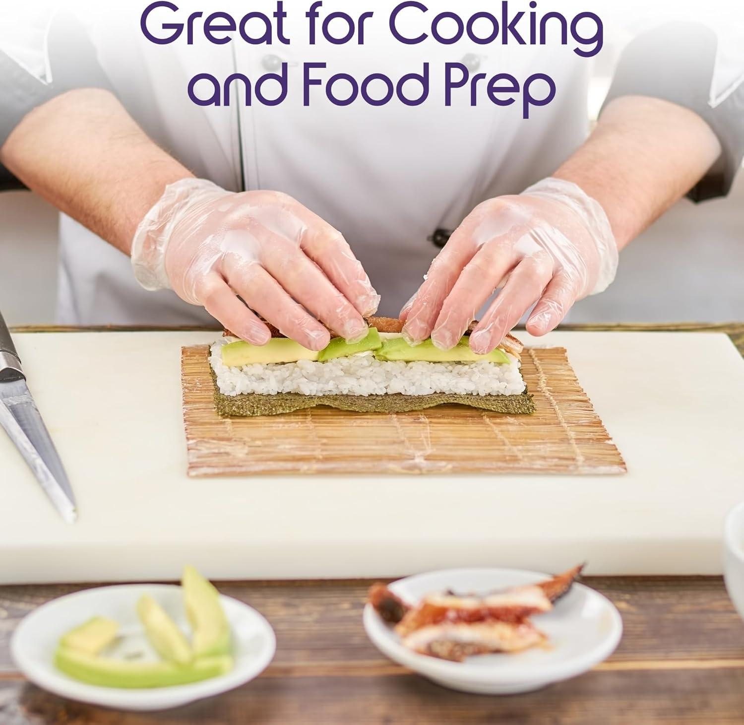 image:imageInspire Exam Medical Gloves Clear Vinyl Disposable Gloves Latex Free For Food Prep 100 Medium
