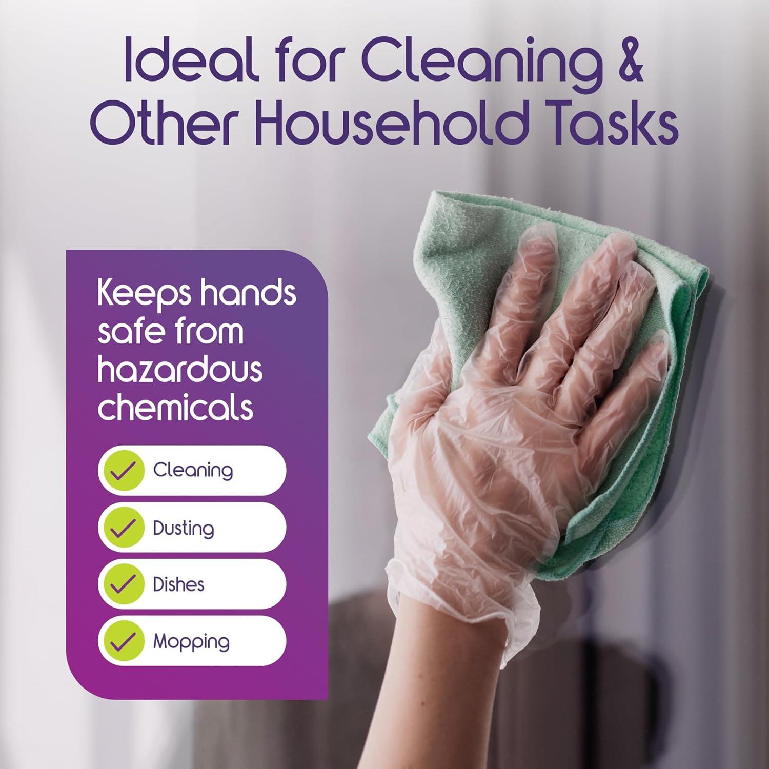 image:imageInspire Exam Medical Gloves Clear Vinyl Disposable Gloves Latex Free For Food Prep 100 Medium