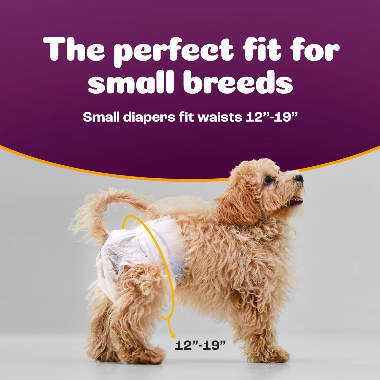 image:imageInspire Pet Care Dog Diapers Female Dogs Bulk Value Doggie Incontinence Accidents for Heat Pee or Period and Housebreaking XSmall 50 CountSmall 100 Count
