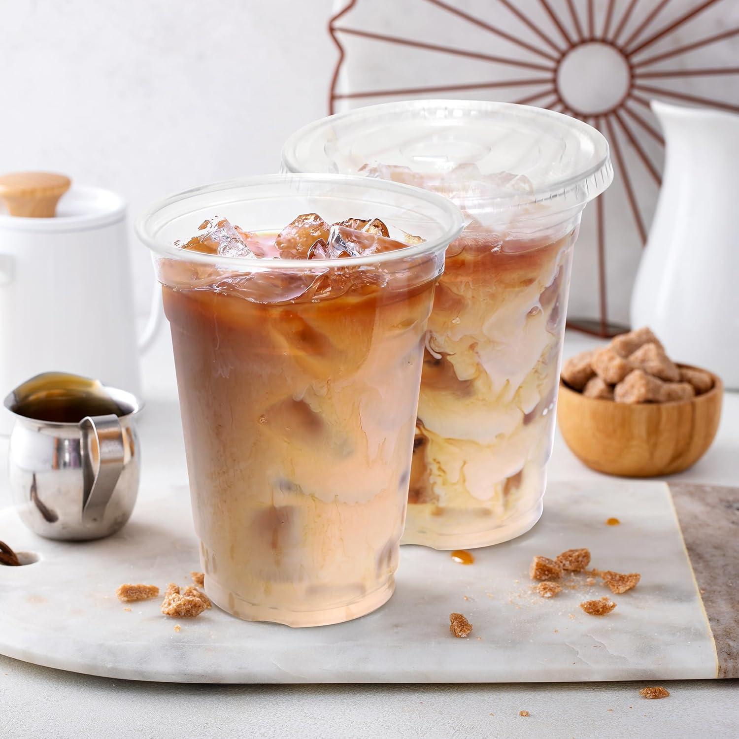image:imageInspire Disposable Cups with Lids Bulk Smoothie Cup Iced Coffee Cups with Lids 20 Oz 184 Count