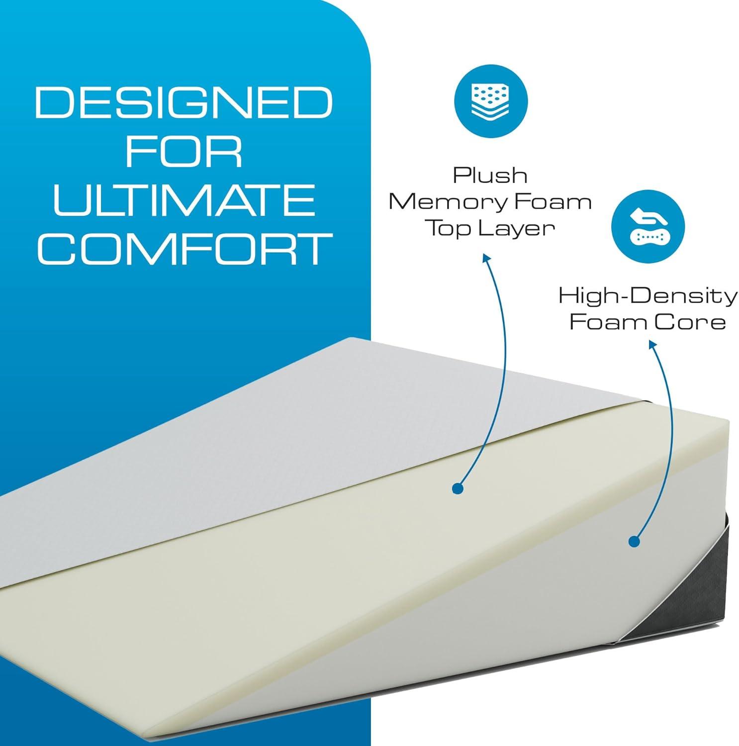 image:imageKolbs Bed Wedge Pillow for Sleep Apnea FSA Eligible Acid Reflux and Back Pain Relief with Chic Jacquard Cover Headboard Wedges for Sleeping Standard Width 75 HeightExtra Wide 75 Height