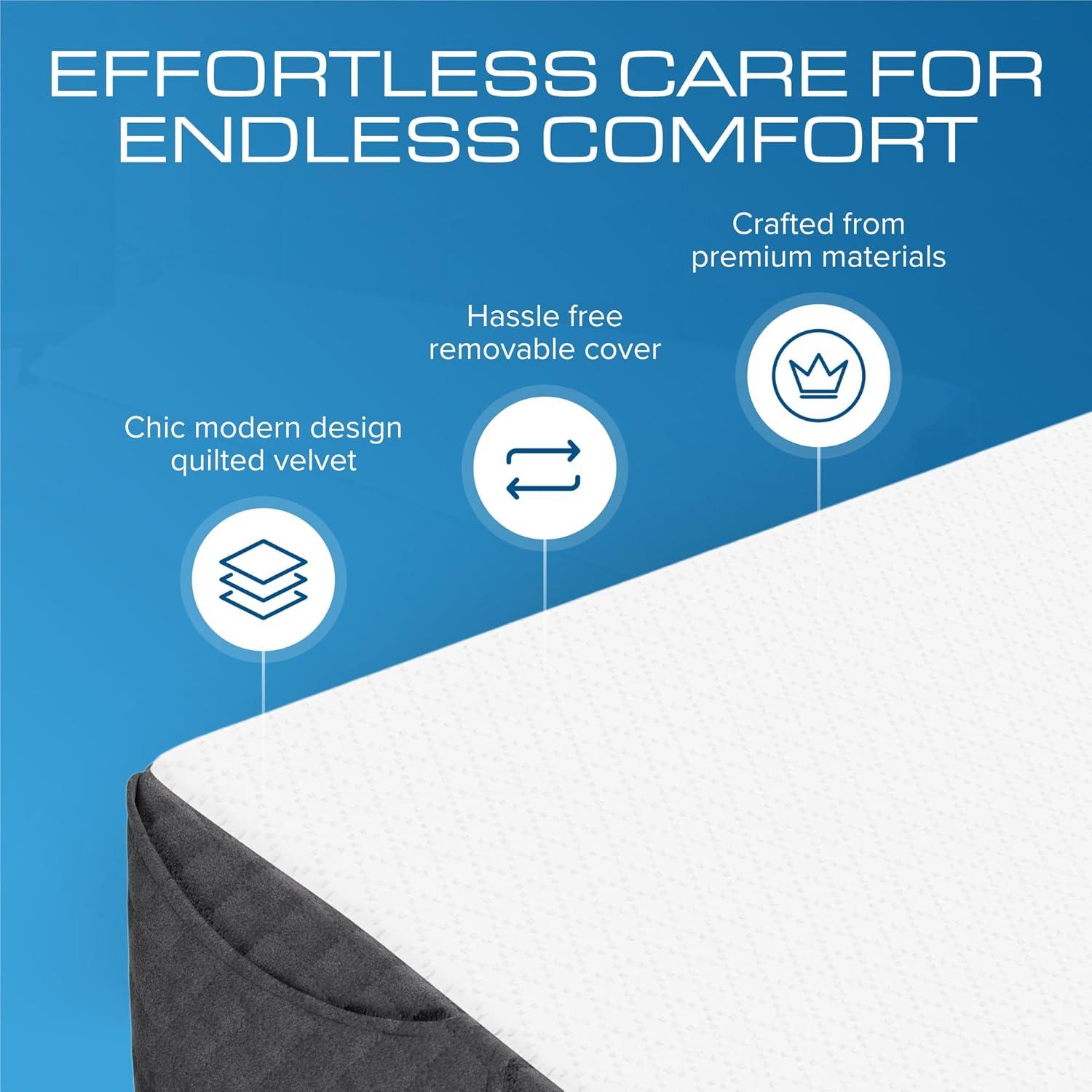 image:imageKolbs Bed Wedge Pillow for Sleep Apnea FSA Eligible Acid Reflux and Back Pain Relief with Chic Jacquard Cover Headboard Wedges for Sleeping Standard Width 75 HeightKing Headboard Wedge Pillow 76