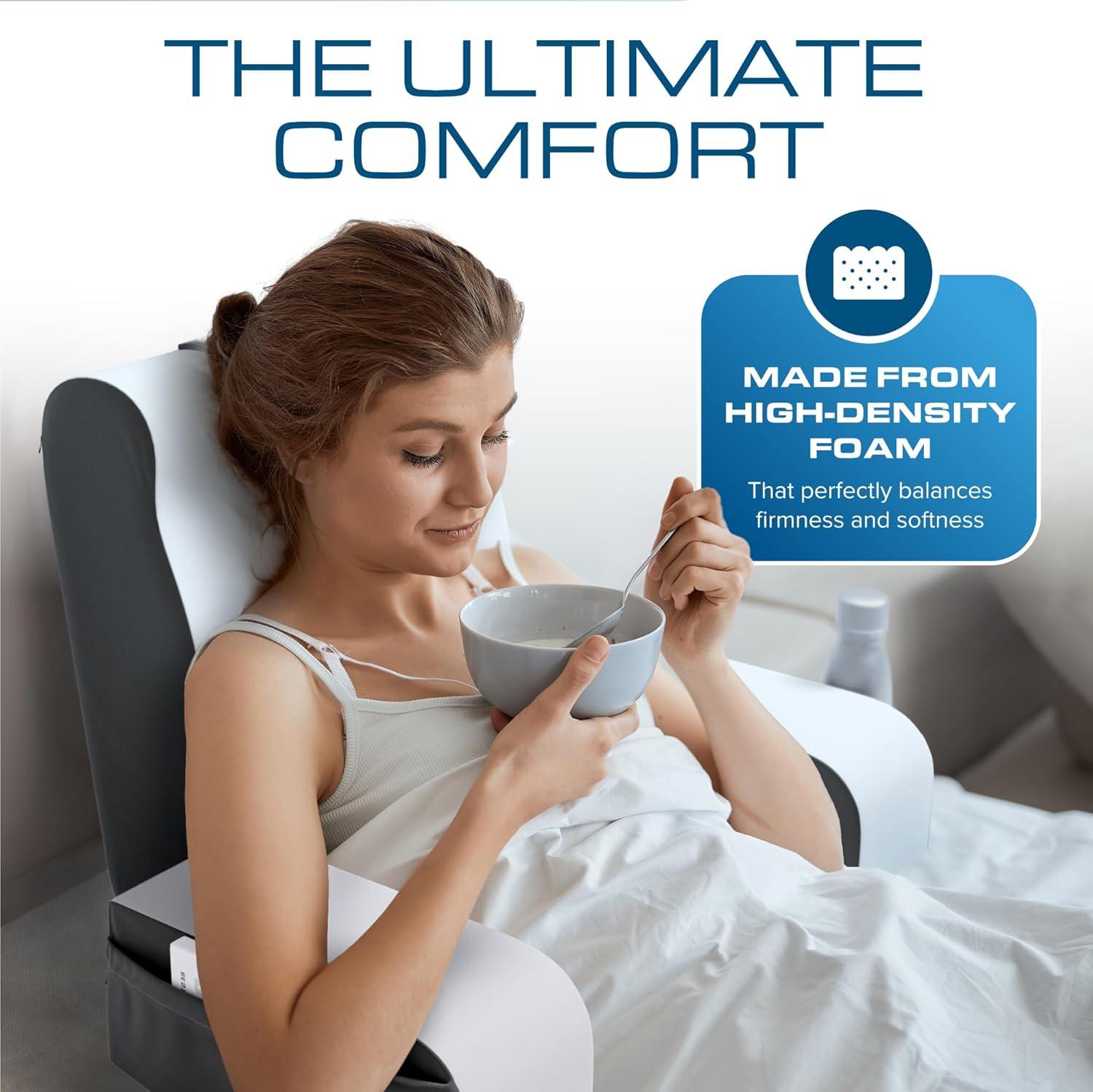 image:imageKolbs Bed Wedge Pillow for Sleep Apnea FSA Eligible Acid Reflux and Back Pain Relief with Chic Jacquard Cover Headboard Wedges for Sleeping Standard Width 75 Height19 Reading Wedge Grey