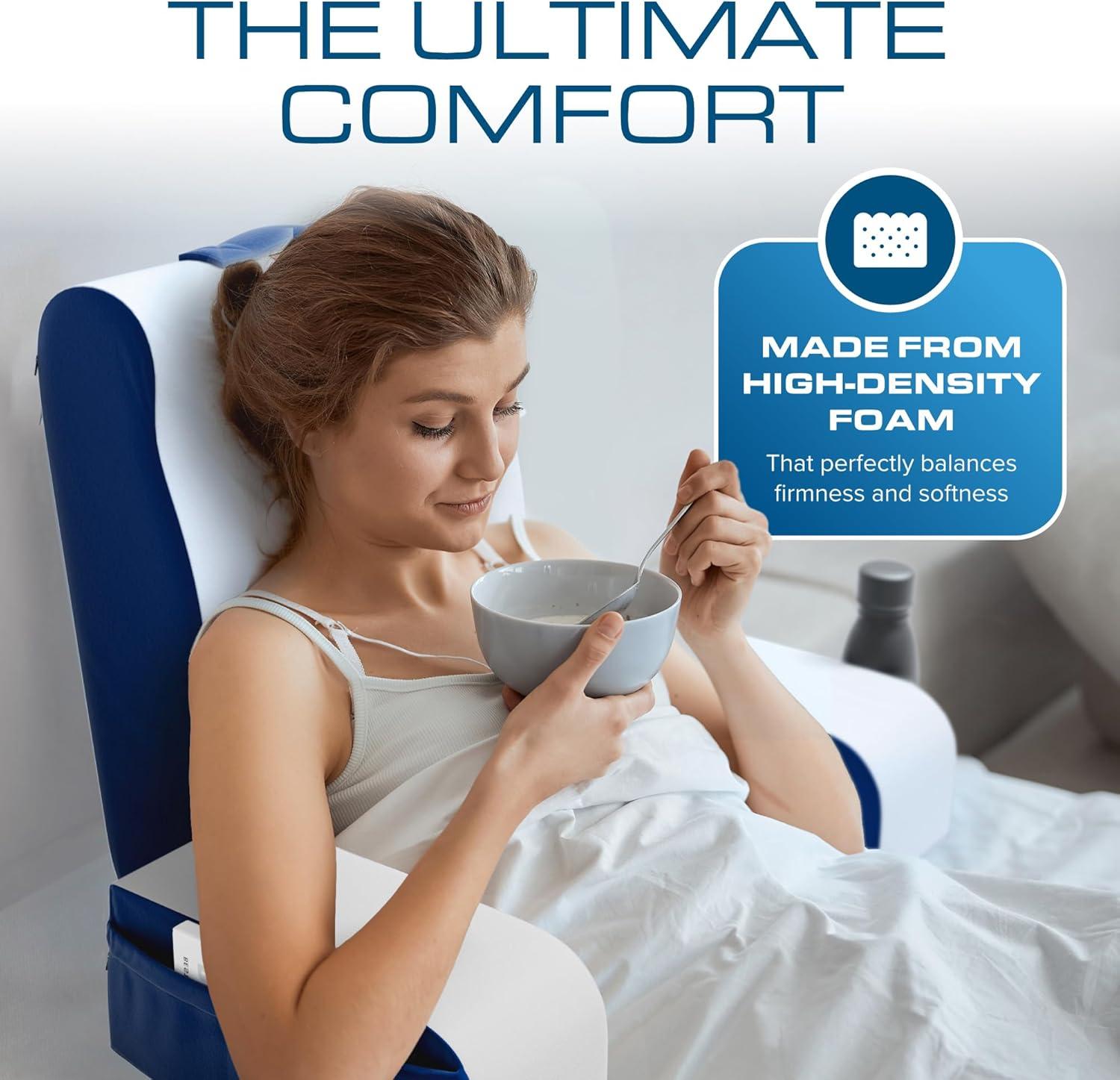 image:imageKolbs Bed Wedge Pillow for Sleep Apnea FSA Eligible Acid Reflux and Back Pain Relief with Chic Jacquard Cover Headboard Wedges for Sleeping Standard Width 75 Height19 Reading Wedge