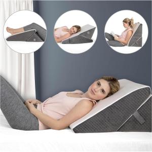 Kolbs Bed Wedge Pillow for Sleep Apnea, FSA Eligible Acid Reflux, and Back Pain Relief, with Chic Jacquard Cover – Headboard Wedges for Sleeping (Standard Width 7.5″ Height)(Adjustable Height Wedge)